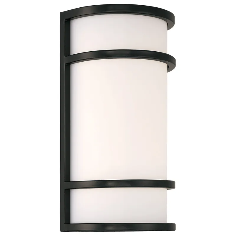 12" Cove Outdoor LED Wall Sconce, 800 Lumens, 3000K, 120-277V, Black — Warehouse Lighting LED Wall Lights 15.0W 3000K