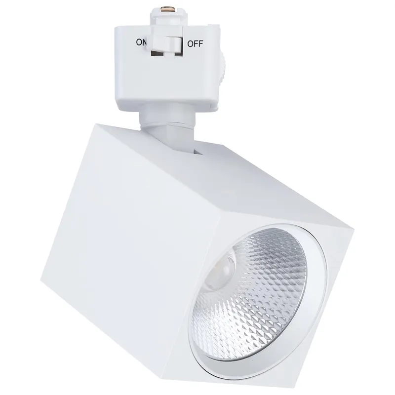 LED Square Track Head, 8W, CCT Selectable, J Style, 36 Degree Beam Angle, 120V, White, Black or Brushed Nickel — Warehouse Lighting LED Landscape Lights 8.0W 2700K