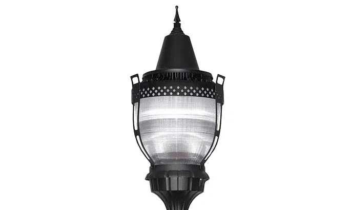 LED Decorative Post Top Light, 84W, 4000K, Type 3 Optics,120-277V, Black, TAA Compliant — Warehouse Lighting LED Area Lights 84.0W 4000K