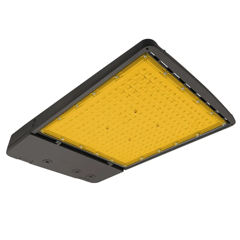 LED Area Light, 2200K Amber, 22,500 Lumen Max, Wattage Selectable, 120V-277V or 277-480V, Bronze, Black, White or Gray Finish — Warehouse Lighting LED Flood Lights 50.0W 2200K