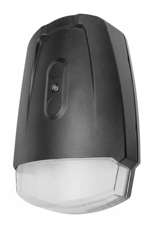 LED Mini Wall Pack, 20W, 2660 Lumens, CCT Selectable, Integrated Photocell and Emergency Backup, 120-277V, Bronze or Black Finish — Warehouse Lighting LED Wall Lights 20.0W 5000K