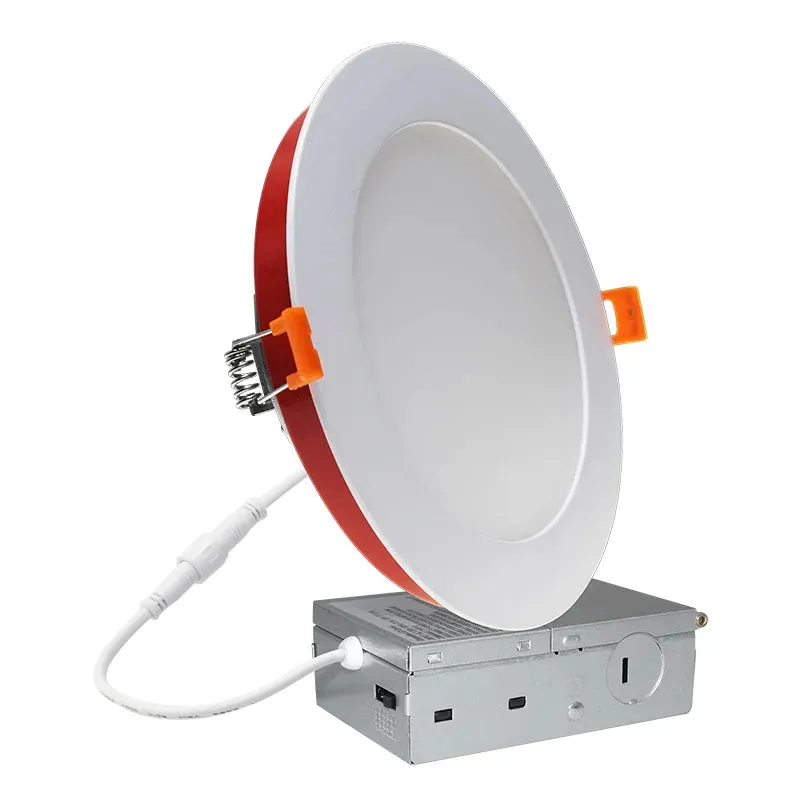 6" Round Fire Rated LED Recessed Light, 840 Lumens, 12W, CCT Selectable, 120V — Warehouse Lighting LED Downlights 12.0W 2700K
