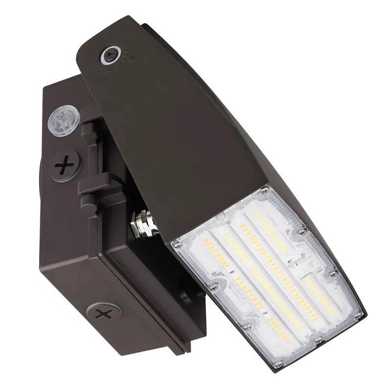 LED Adjustable Wall Pack, 4200 Lumen Max, Wattage and CCT Selectable, 120-277V — Warehouse Lighting LED Wall Lights  