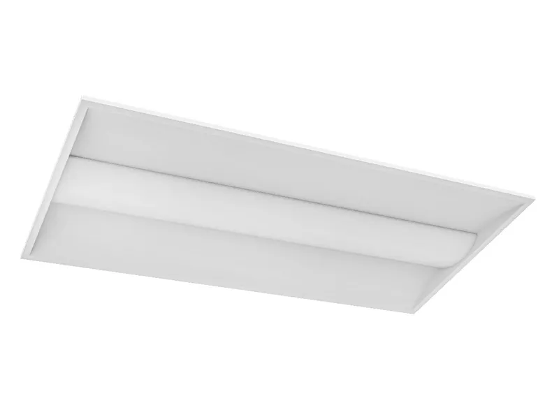 2 x 4 Foot LED Center Basket Troffer, 9360 Lumen Max, Wattage and CCT Selectable, Dimmable, 120-277V, TAA Compliant — Warehouse Lighting LED Downlights  