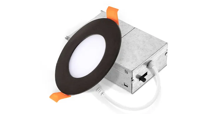 6PK 3" LED Round Recessed Mini Panel, 6W, CCT Selectable, 120V, Bronze — Warehouse Lighting LED Downlights 6.0W 2700K