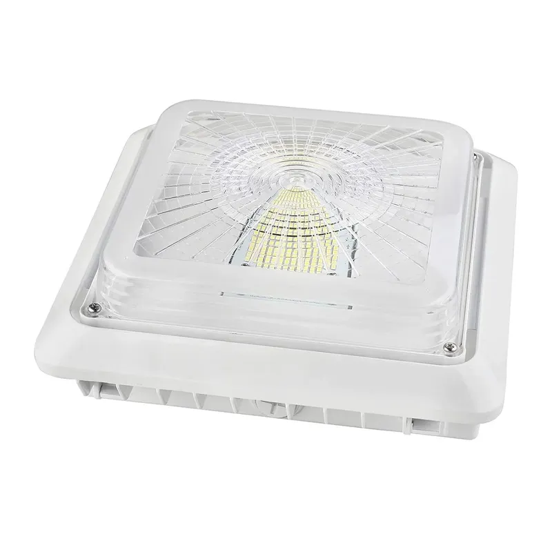 LED Canopy Light, 7150 Lumen Max, Wattage and CCT Selectable, 120-277V — Warehouse Lighting LED Area Lights 55.0W 5000K