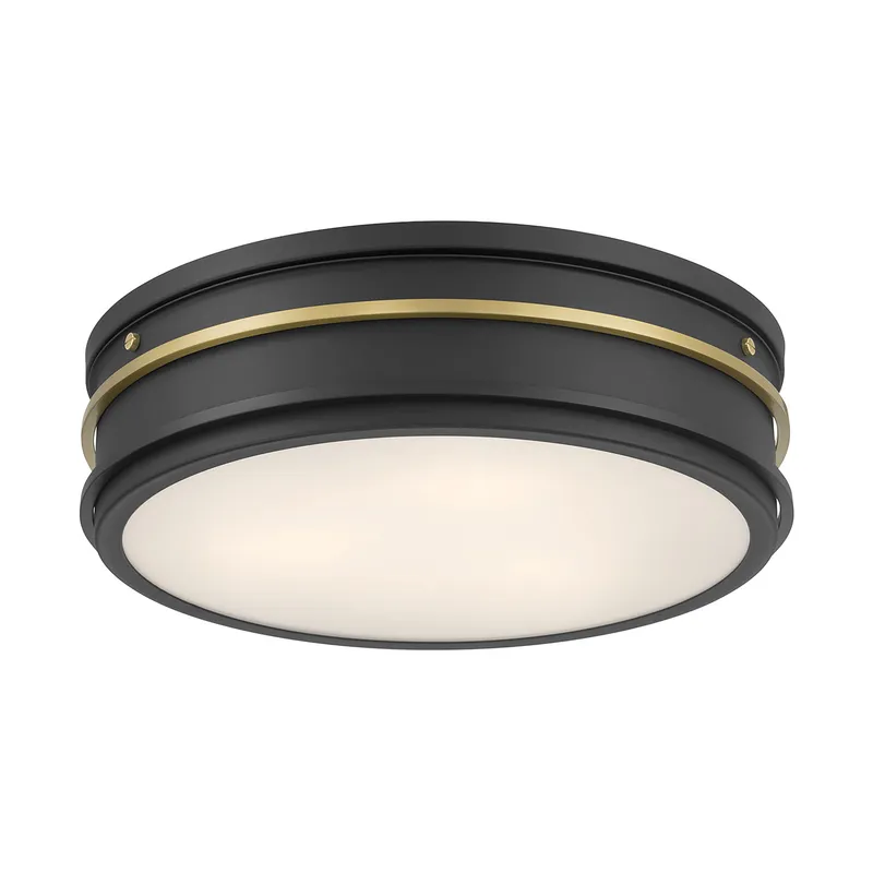 Stralara 16" Wide 3-Light Flush Mount — Warehouse Lighting LED Post Top Lights  