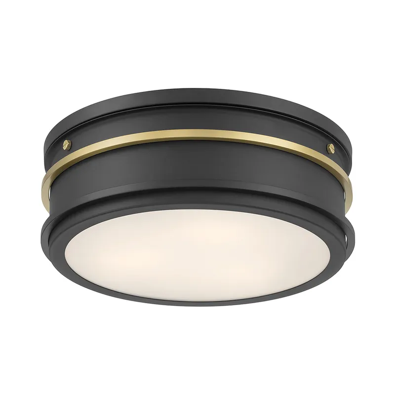 Stralara 12" Wide 2-Light Flush Mount — Warehouse Lighting LED Post Top Lights  