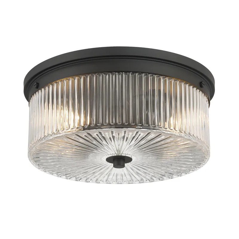 Virette 13.25" Wide 2-Light Flush Mount — Warehouse Lighting LED Post Top Lights  