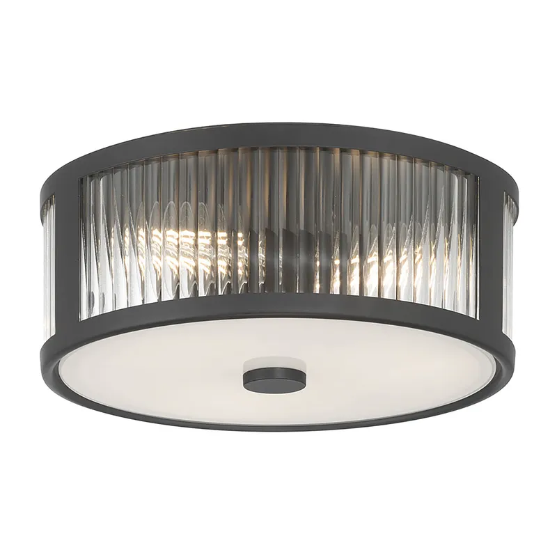 Ardezia 11.75" Wide 3-Light Flush Mount — Warehouse Lighting LED Post Top Lights  