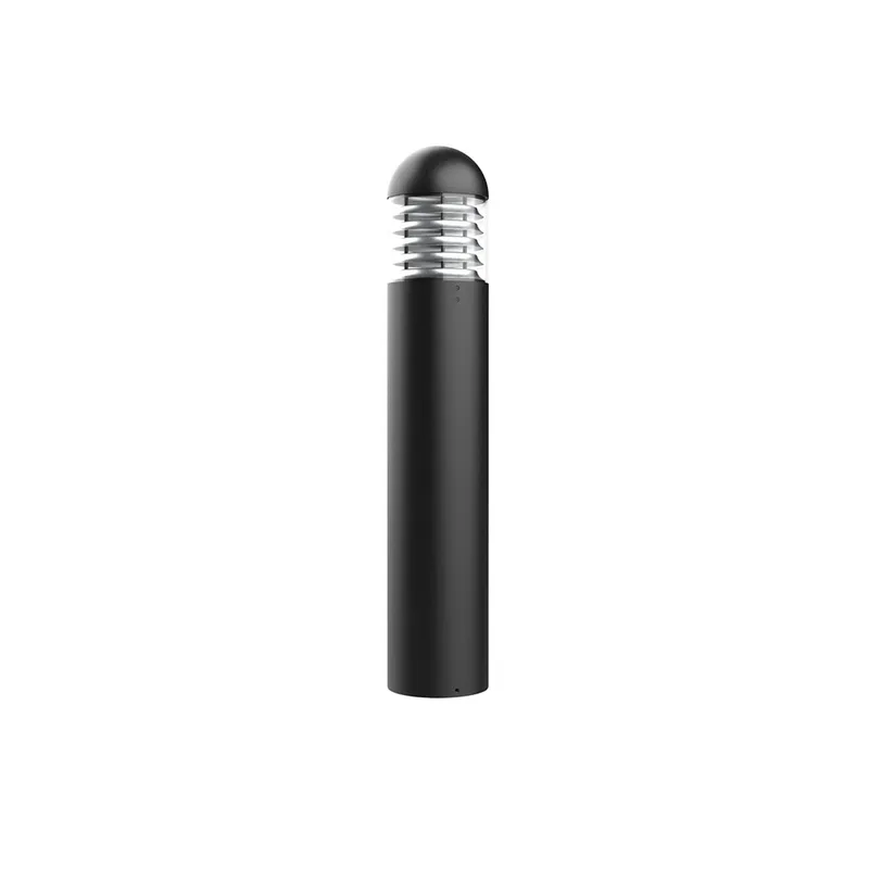 8" Round Louver Bollard, 900 Lumens, Wattage and CCT Selectable, 120-277V, Black or Bronze — Warehouse Lighting LED Bollards & Pathway Lights 10.0W 3000K