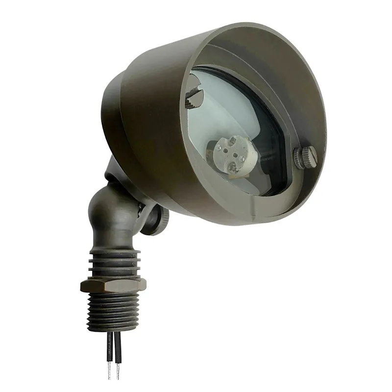Landscape Flood Light: Small Round, 12V, Oil Rubbed Bronze or Matte Black — Warehouse Lighting LED Flood Lights 35.0W 