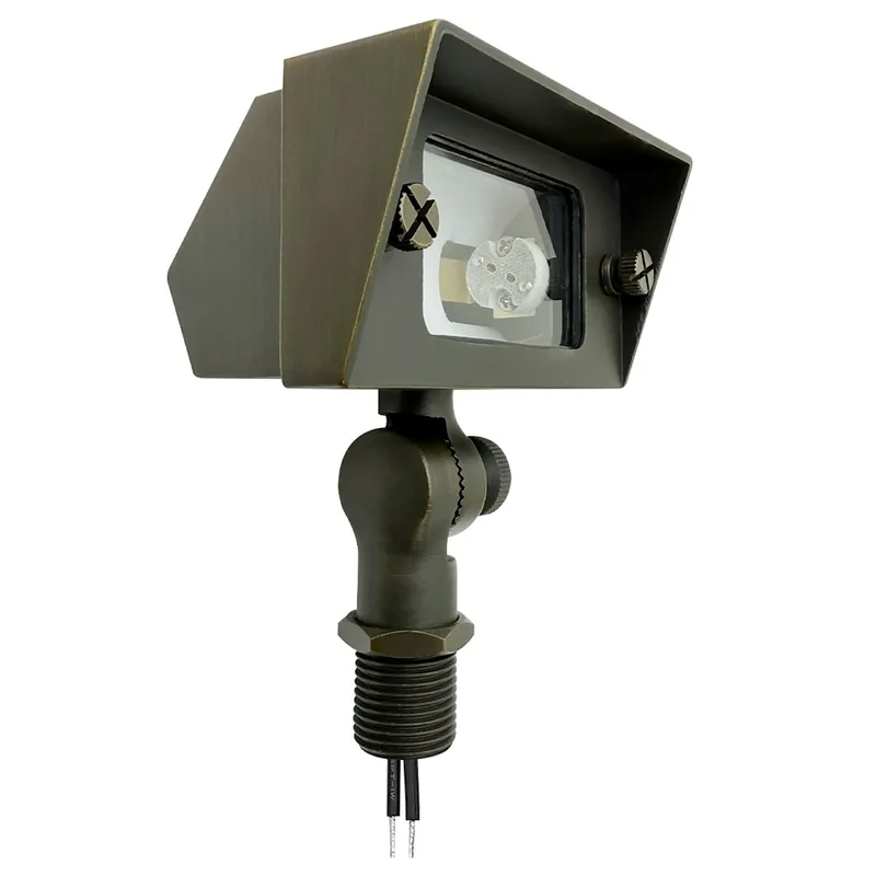 Landscape Flood Light: Small Square, 12V, Oil Rubbed Bronze or Matte Black — Warehouse Lighting LED Flood Lights 35.0W 