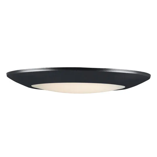 Diverse 13" LED Flush Mount Ceiling Light, 1850 Lumens, 25W, 3000K, 120V, Black Finish — Warehouse Lighting LED Downlights 25.0W 3000K