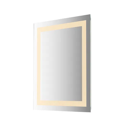 24"Wx30"H Perimeter Frontlit LED Mirror, 990 Lumens, CCT Selectable, 120-277V — Warehouse Lighting LED Wall Lights 40.0W 2700K