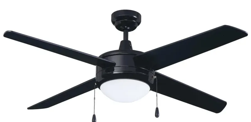 Europa 4-Blade LED Ceiling Fan, 50" Sweep, 120V — Warehouse Lighting LED Post Top Lights  3000K