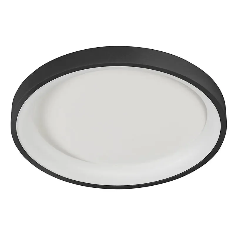 19" Flush Mount Ceiling Light, 2100 Lumens, 30W, CCT Selectable, 120V, White or Black Finish — Warehouse Lighting LED Post Top Lights 30.0W 2700K