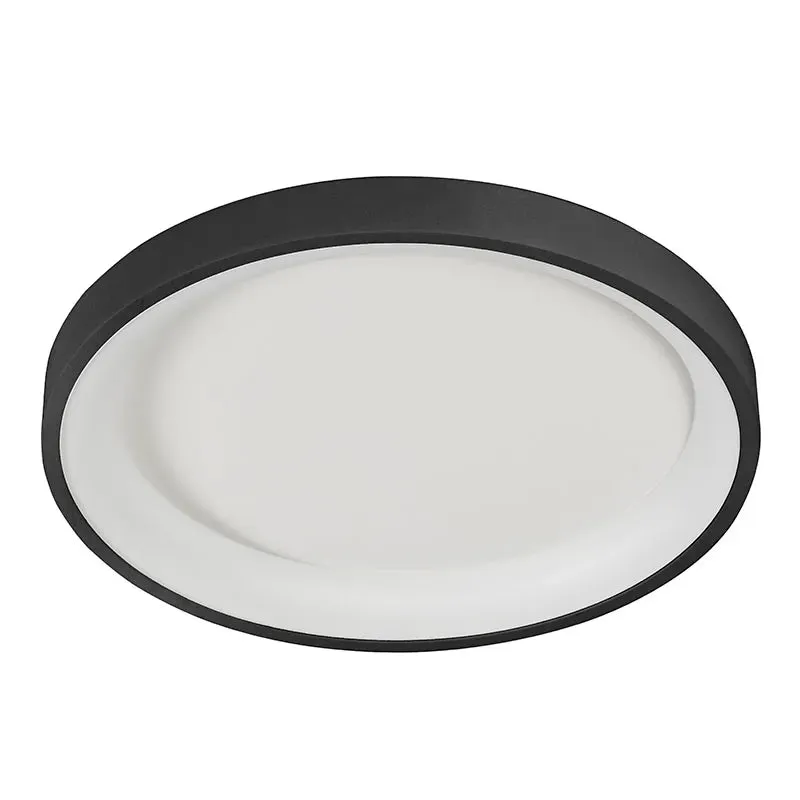 15" Flush Mount Ceiling Light, 1400 Lumens, 20W, CCT Selectable, 120V, White or Black Finish — Warehouse Lighting LED Post Top Lights 20.0W 2700K