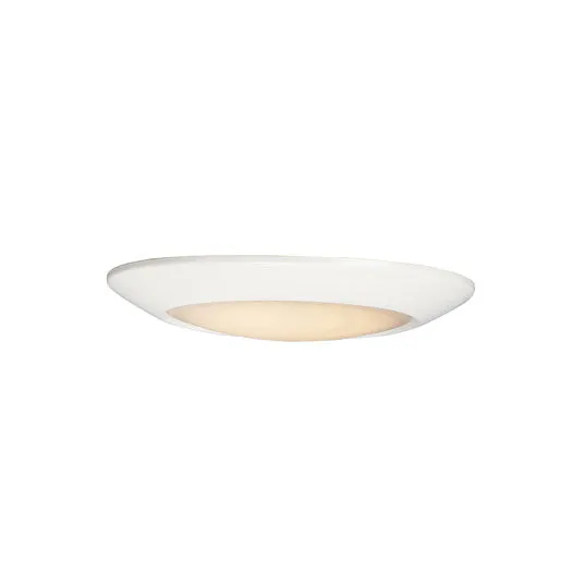 Diverse 7.5" LED Flush Mount Ceiling Light, 1100 Lumens, 15W, 4000K, 120V, White Finish — Warehouse Lighting LED Downlights 15.0W 4000K