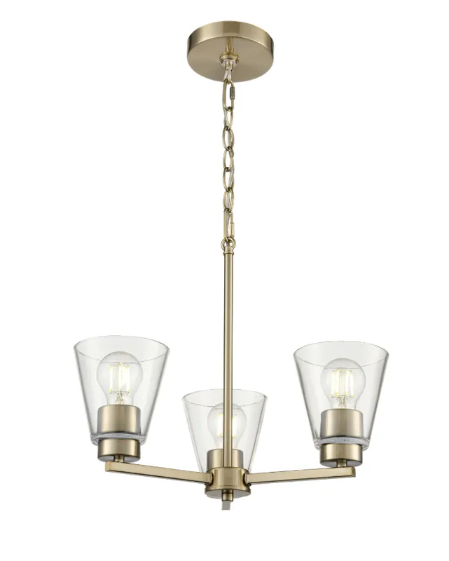 Strayhan 18" 3-Light Chandelier - Brushed Nickel, Matte Black, or Modern Gold — Warehouse Lighting LED Landscape Lights  