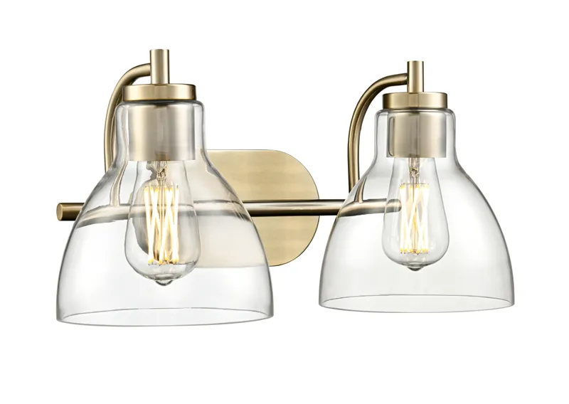 Knightsdale 17.5" 2-Light Vanity - Chrome, Matte Black or Modern Gold — Warehouse Lighting LED Wall Lights  
