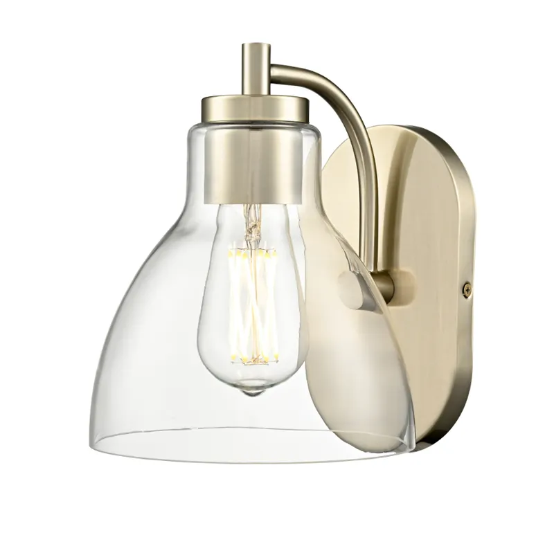 Knightsdale 9.25" High 1-Light Wall Sconce - Chrome, Matte Black or Modern Gold — Warehouse Lighting LED Wall Lights 60.0W 