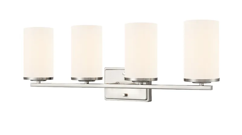 Verlana 27.75" 4-Light Vanity - Brushed Nickel, Chrome, Matte Black or Modern Gold — Warehouse Lighting LED Wall Lights  