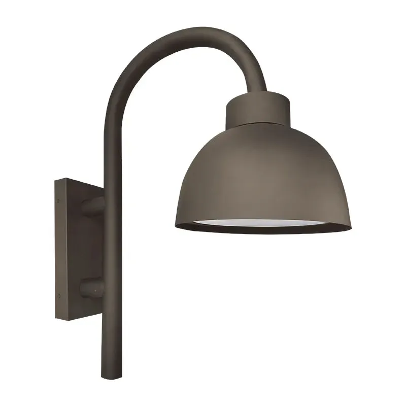 12" Dome Light with Bell Arm and Back Plate, 4000 Lumen Max, Wattage and CCT Selectable, 120V, White, Black or Bronze Finish — Warehouse Lighting LED Lighting Controls 24.0W 3000K