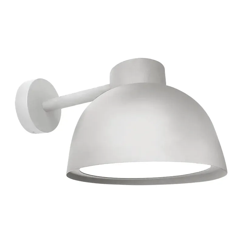 12" Dome Light with Horizontal Arm, 4000 Lumen Max, Wattage and CCT Selectable, 120V, White, Black or Bronze Finish — Warehouse Lighting LED Wall Lights 24.0W 3000K