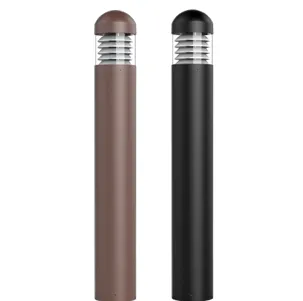 Round Top Modular Bollard System, 3000 Lumen Max, Wattage and CCT Selectable, 120-277V, Black or Bronze Finish — Warehouse Lighting LED Bollards & Pathway Lights 20.0W 3000K