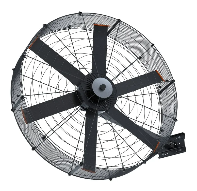 4 Foot 6-Blade HVHS Wall/Ceiling-Mounted Industrial Fan — Warehouse Lighting LED Wall Lights  