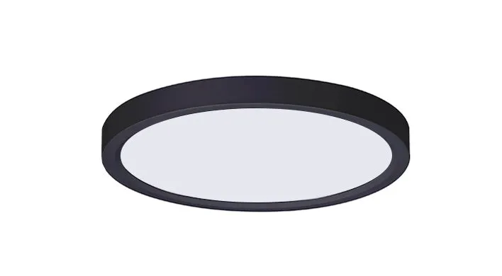 5" LED Round Edge Lit Ceiling Light, 10W, CCT Selectable, 120V, Black or White — Warehouse Lighting LED Post Top Lights 10.0W 2700K