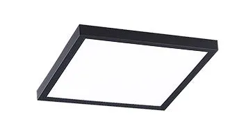 6PK 9" LED Square Edge Lit Ceiling Light, 18W, CCT Selectable, 120V, Black or White — Warehouse Lighting LED Post Top Lights 18.0W 3000K