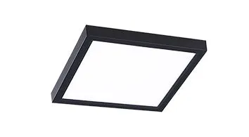 6PK 7" LED Square Edge Lit Ceiling Light, 15W, CCT Selectable, 120V, Black or White — Warehouse Lighting LED Post Top Lights 15.0W 2700K