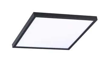 12" LED Square Edge Lit Ceiling Light, 24W, CCT Selectable, 120V, Black or White — Warehouse Lighting LED Post Top Lights 24.0W 2700K