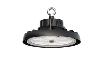 LED UFO High Bay, 25,500 Lumen Max, Wattage and CCT Selectable, 120-277V, Black or White Finish — Warehouse Lighting LED High Bay Lights 150.0W 3000K