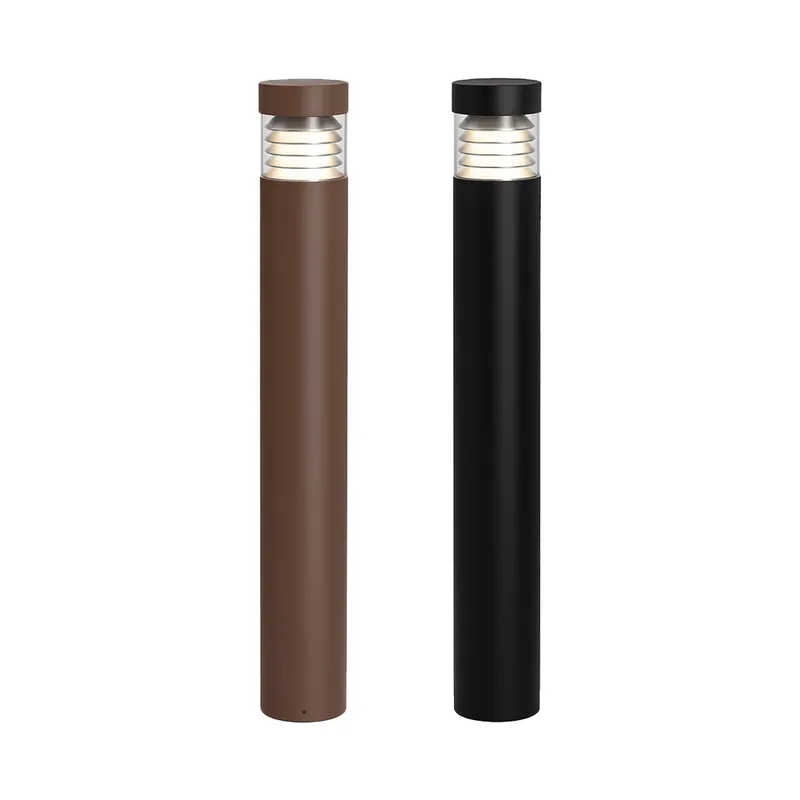 Flat Top Modular Bollard System, 3000 Lumen Max, Wattage and CCT Selectable, 120-277V, Black or Bronze Finish — Warehouse Lighting LED Bollards & Pathway Lights 20.0W 3000K