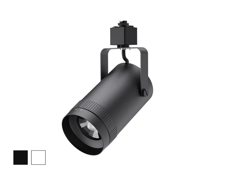 LED Track Light, 1800 Lumen Max, Wattage and CCT Selectable, Adjustable Beam Angle 15°-55°, 120V, Black or White Housing — Warehouse Lighting LED Landscape Lights 10.0W 2700K