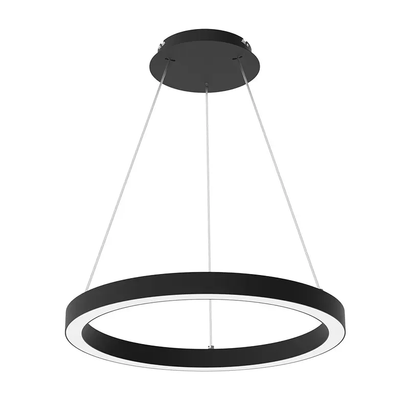 24" LED Round Pendant Up/Down Light, 3120 Lumen Max, Wattage and CCT Selectable, 120-277V — Warehouse Lighting LED Linear Lights 20.0W 3000K