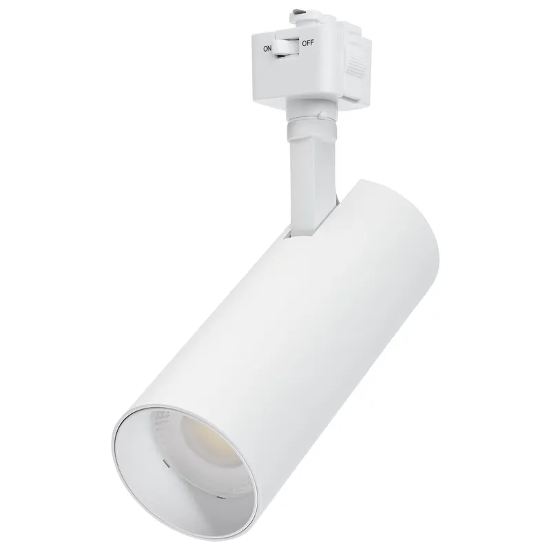 20 Watt LED Track Head; 48 Degree Beam Spread; J-Style Track; 5 CCT Selectable; Matte White or Finish — Warehouse Lighting LED Landscape Lights 20.0W 2700K