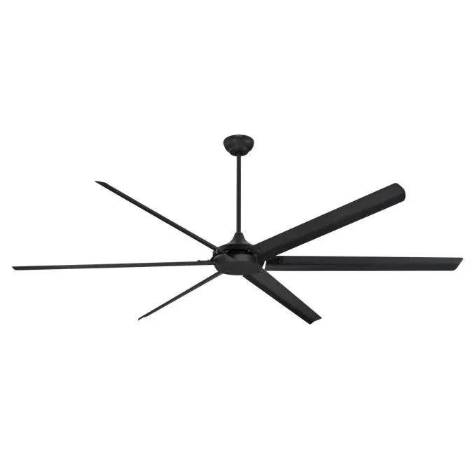 Widespan 100" 6-Blade Industrial Ceiling Fan, Matte Black Finish — Warehouse Lighting LED Post Top Lights 116.0W 