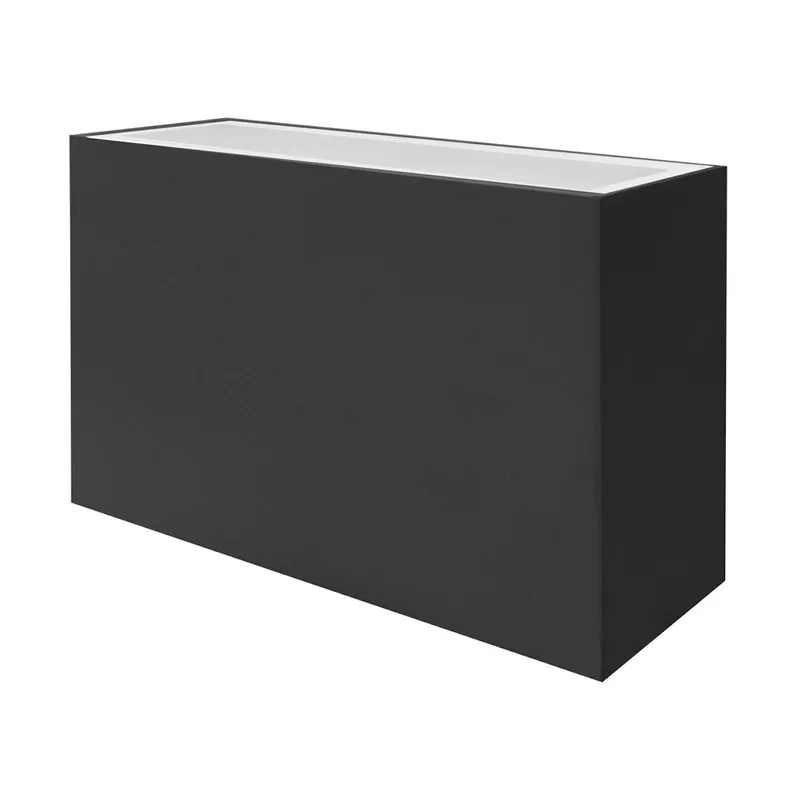 10" LED Up/Down Sqaure Wall Sconce, 2400 Lumens, 24W, CCT Selectable, 120-277V, White or Black Finish — Warehouse Lighting LED Wall Lights 24.0W 2700K