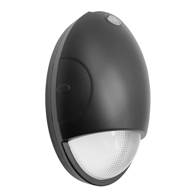LED Wall Pack, CCT Selectable, 15W, 1950 Lumens, Integrated Photocell, Emergency Backup Option, 120-277V, Black Finish — Warehouse Lighting LED Wall Lights 15.0W 5000K