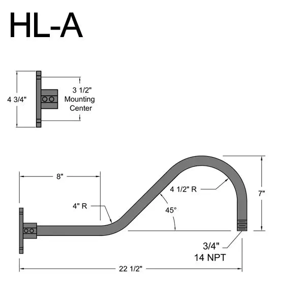 20" Shade Hi-Lite Gooseneck, Warehouse Collection, H-15120 Series (Available in Multiple Color Finishes) — Warehouse Lighting LED Landscape Lights  