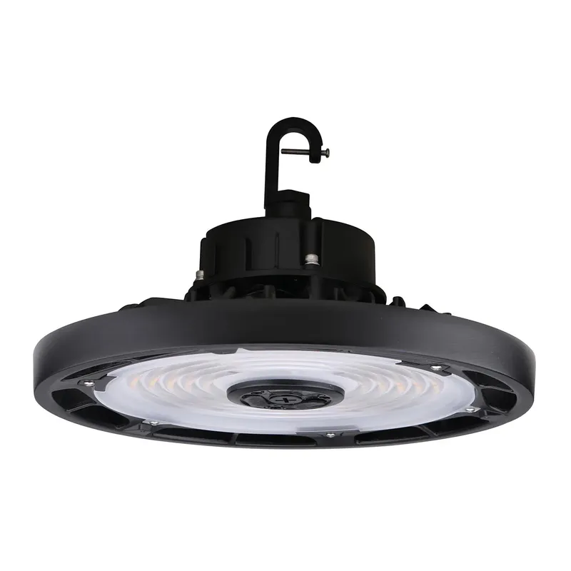 HoverBay LED UFO Highbay, 21,000 Lumens, 150W, CCT Selectable, 120-277V, Black Finish — Warehouse Lighting LED High Bay Lights 150.0W 4000K