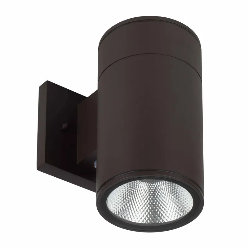 4" LED Outdoor Wall Mount Cylinder Light, 1200 Lumens, 15W, CCT Selectable, 120V, Bronze, Brushed Nickel, White or Black Finish — Warehouse Lighting LED Wall Lights 15.0W 3000K