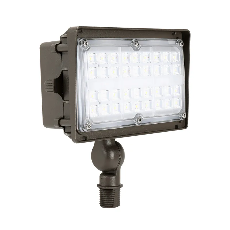 LED Flood Light, 2000 Lumens, 15W, 5000K, 120-277V, Knuckle or Trunnion Mount, Dark Bronze Finish — Warehouse Lighting LED Flood Lights 15.0W 5000K