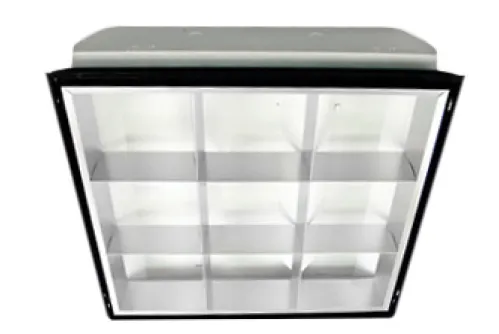 2X2 Foot LED 9 Cell Parabolic Troffer, LED T8 Tube Ready (2 Lamps), 120-277V — Warehouse Lighting LED Downlights  