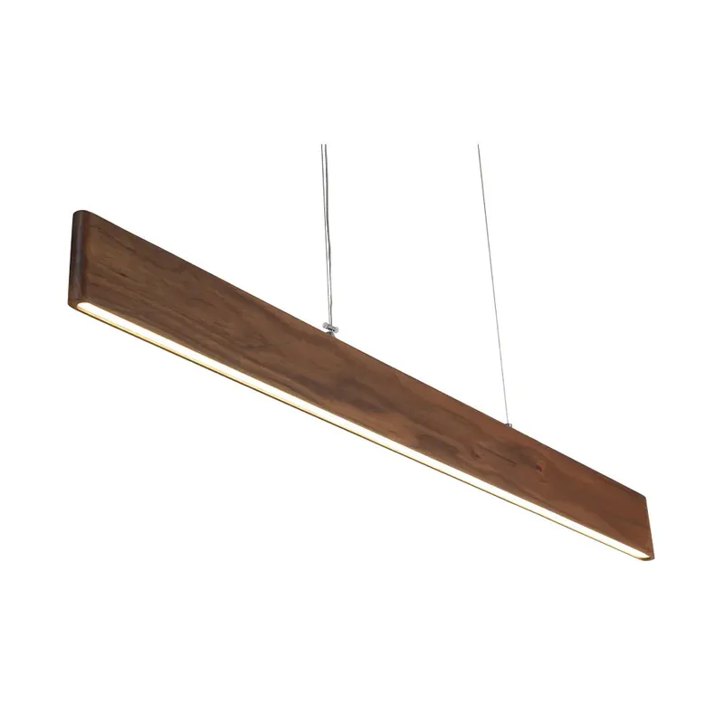39" LED Linear Fixture, 1795 Lumens, 3000K, 20W, 100-240V, Walnut Wood Finish — Warehouse Lighting LED Linear Lights 20.0W 3000K