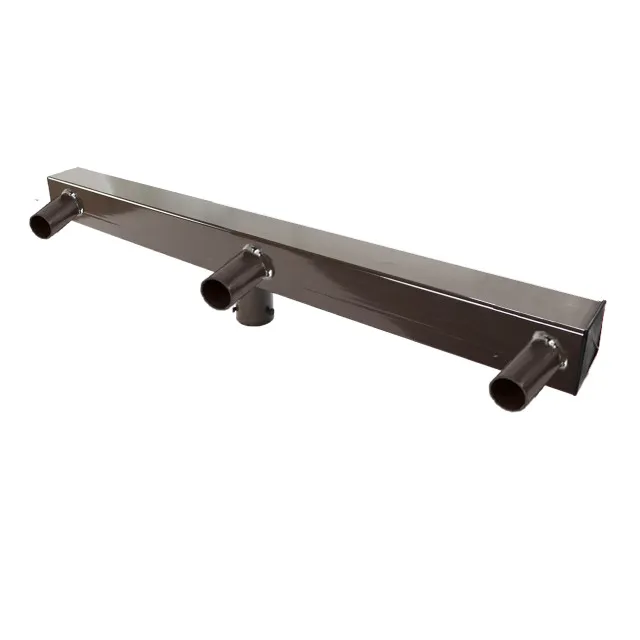 Low Profile Bullhorn with 3 Horizontal Tenons Inline, Dark Bronze Finish — Warehouse Lighting LED Lighting Controls  